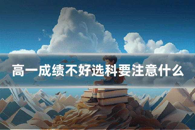 高一成绩不好选科要注意什么
