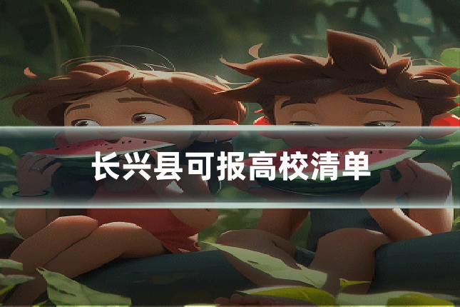 长兴县可报高校清单