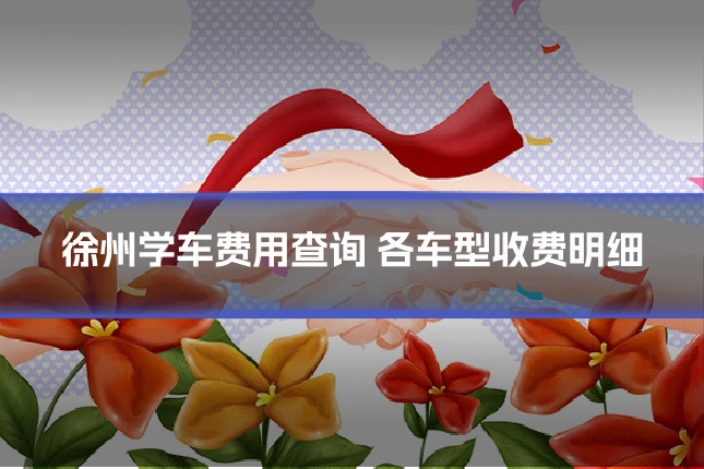 徐州学车费用查询 各车型收费明细