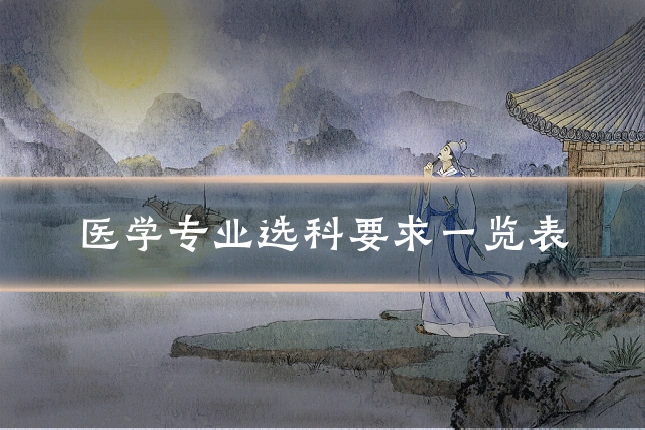 医学专业选科要求一览表