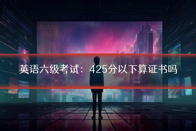 英语六级考试:425分以下算证书吗
