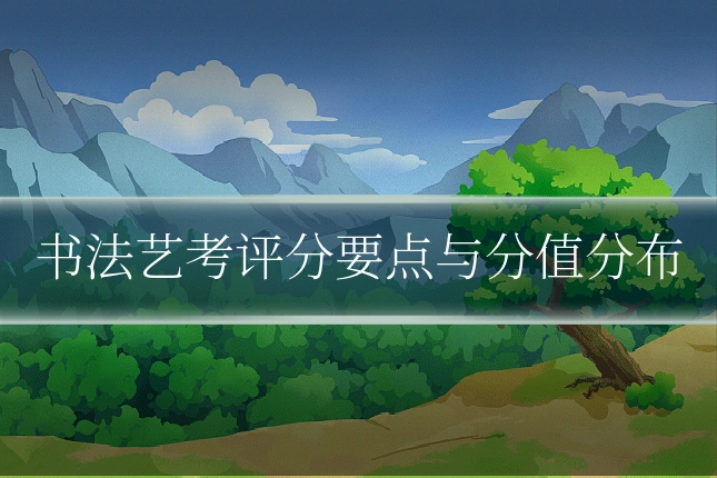 书法艺考评分要点与分值分布
