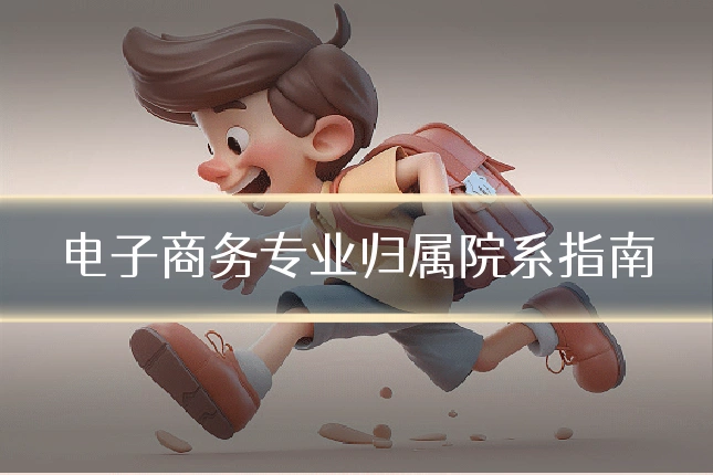 电子商务专业归属院系指南