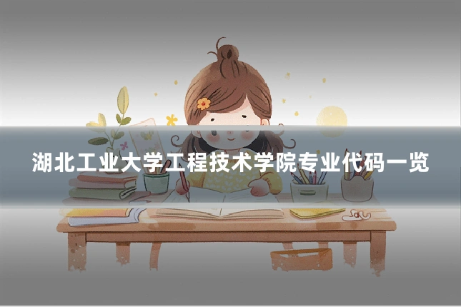 湖北工业大学工程技术学院专业代码一览