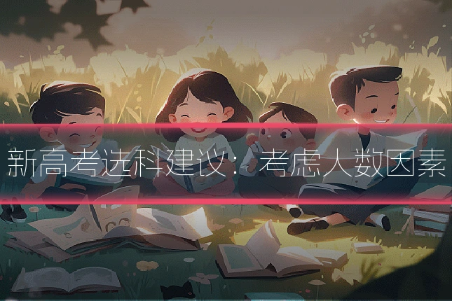 新高考选科建议:考虑人数因素