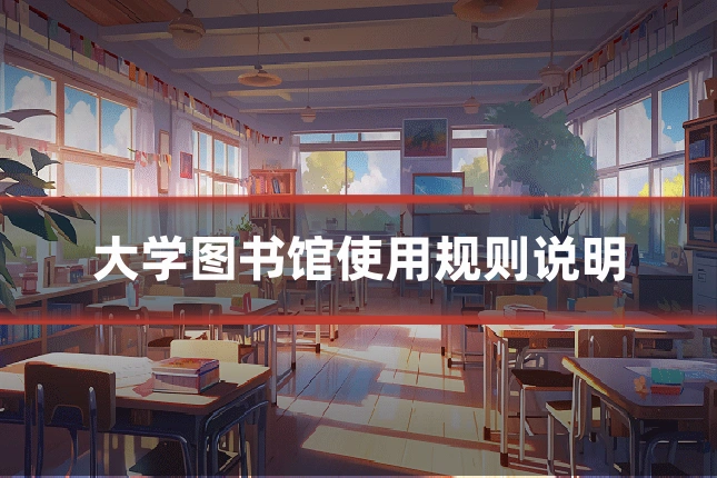 大学图书馆使用规则说明