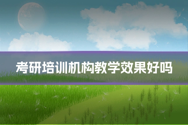 考研培训机构教学效果好吗