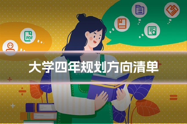 大学四年规划方向清单