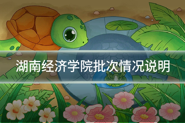 湖南经济学院批次情况说明