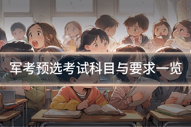军考预选考试科目与要求一览