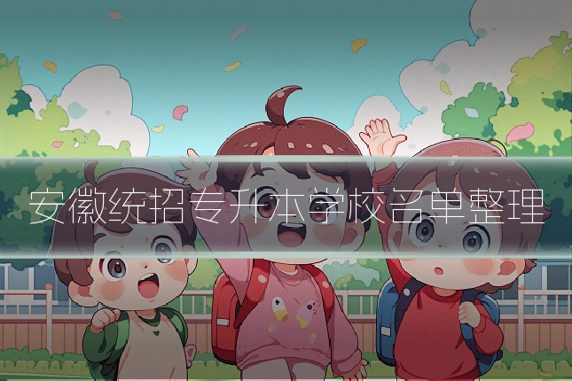 安徽统招专升本学校名单整理