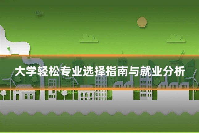 大学轻松专业选择指南与就业分析