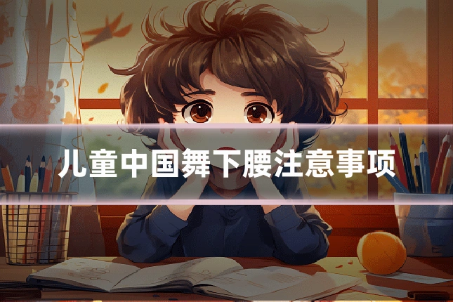 儿童中国舞下腰注意事项