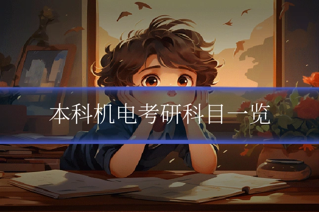 本科机电考研科目一览