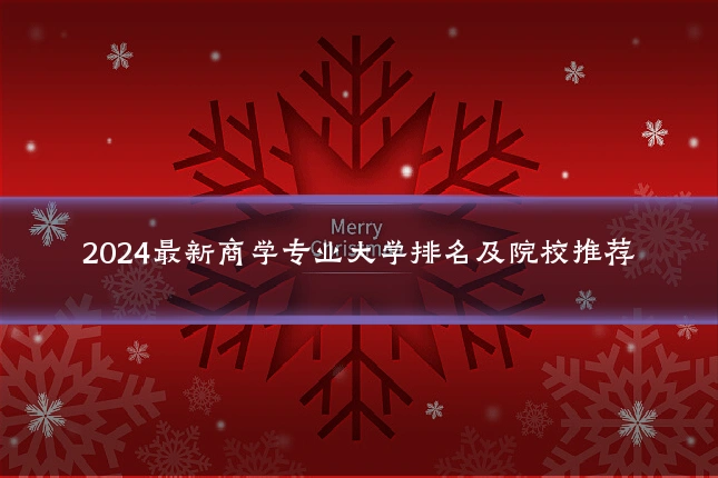 2024最新商学专业大学排名及院校推荐