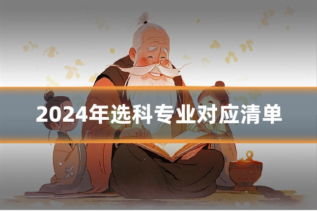 2024年选科专业对应清单