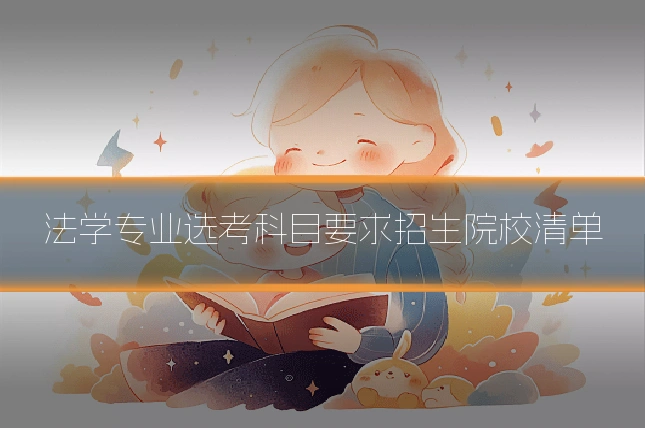 法学专业选考科目要求招生院校清单