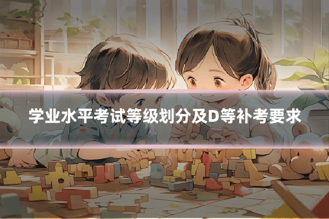 学业水平考试等级划分及D等补考要求