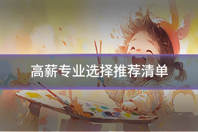 高薪专业选择推荐清单