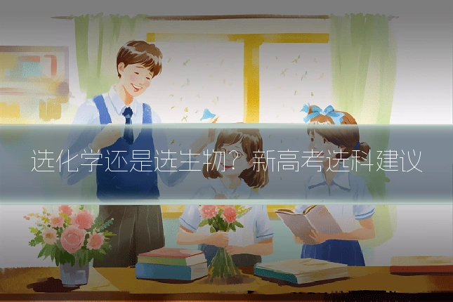 选化学还是选生物?新高考选科建议