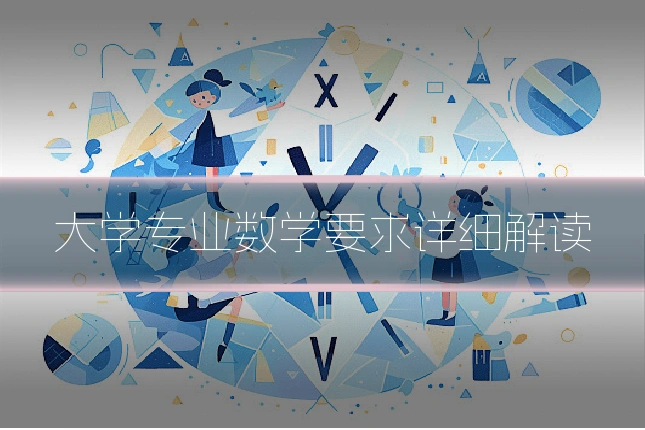 大学专业数学要求详细解读
