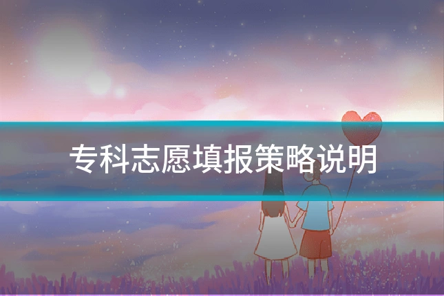 专科志愿填报策略说明