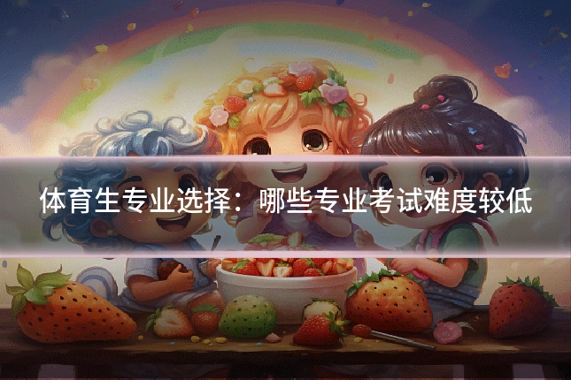 体育生专业选择:哪些专业考试难度较低