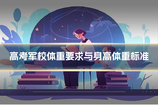 高考军校体重要求与身高体重标准