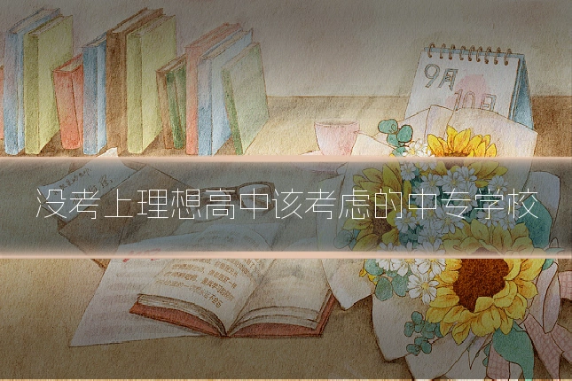 没考上理想高中该考虑的中专学校