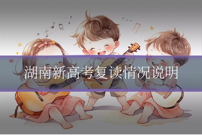 湖南新高考复读情况说明