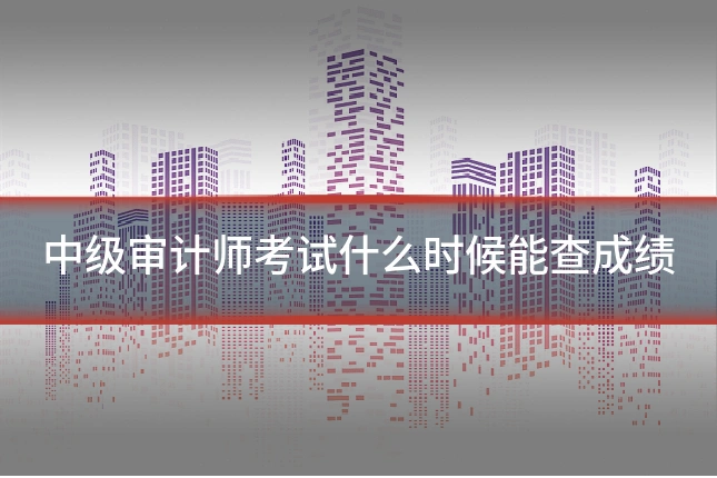 中级审计师考试什么时候能查成绩