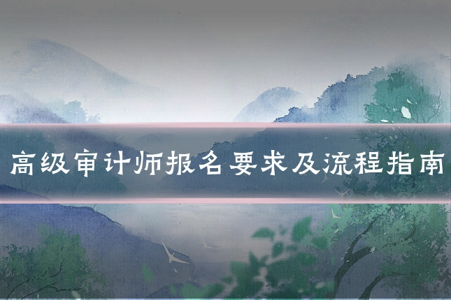 高级审计师报名要求及流程指南