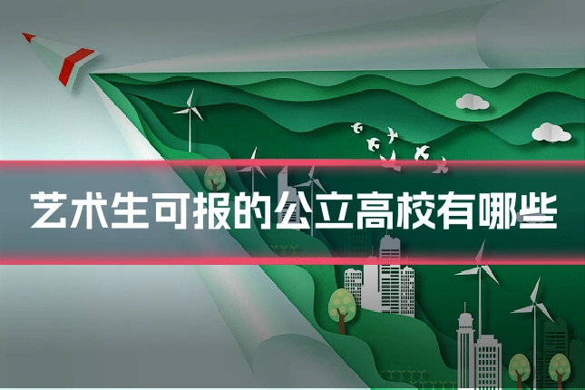 艺术生可报的公立高校有哪些