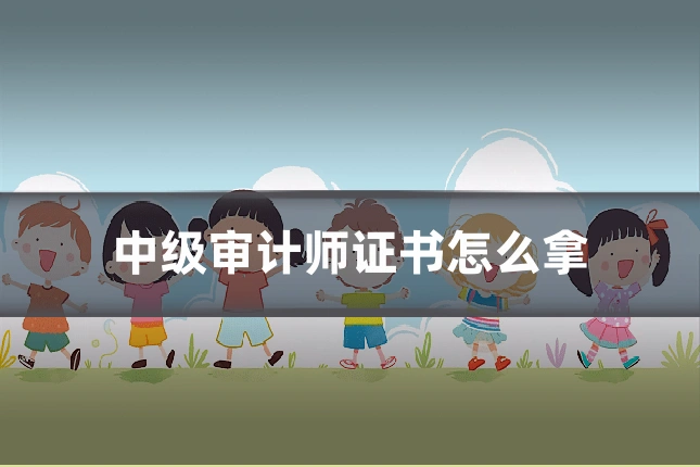 中级审计师证书怎么拿
