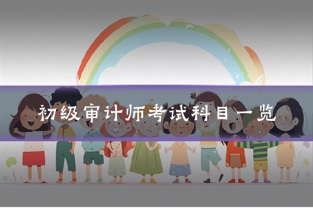 初级审计师考试科目一览