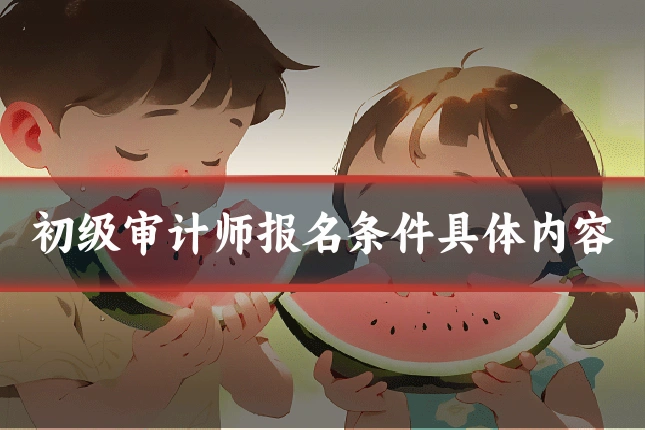 初级审计师报名条件具体内容