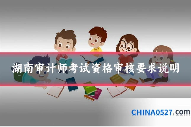 湖南审计师考试资格审核要求说明