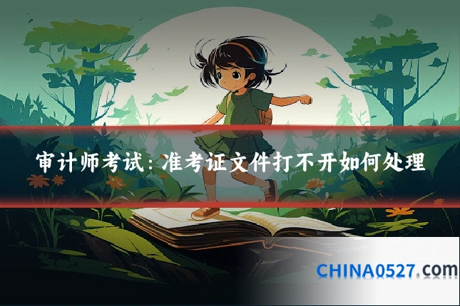 审计师考试:准考证文件打不开如何处理