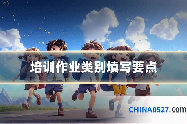 培训作业类别填写要点