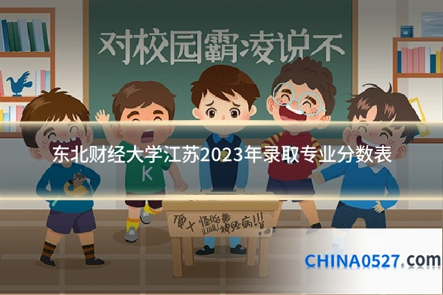 东北财经大学江苏2023年录取专业分数表