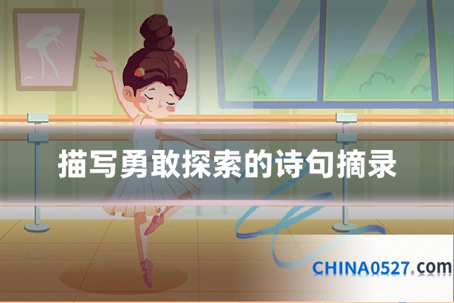 描写勇敢探索的诗句摘录