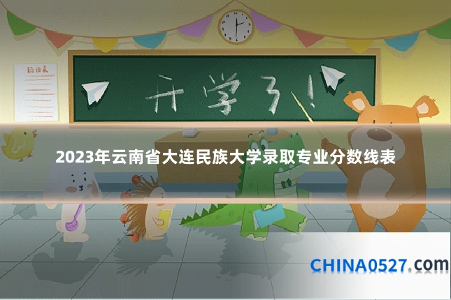 2023年云南省大连民族大学录取专业分数线表