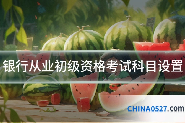 银行从业初级资格考试科目设置