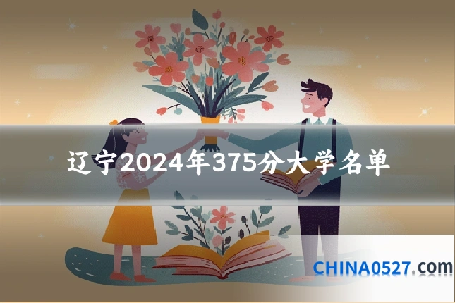 辽宁2024年375分大学名单