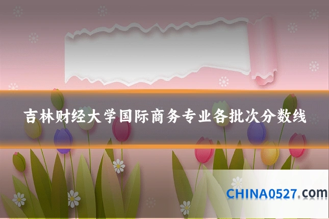吉林财经大学国际商务专业各批次分数线
