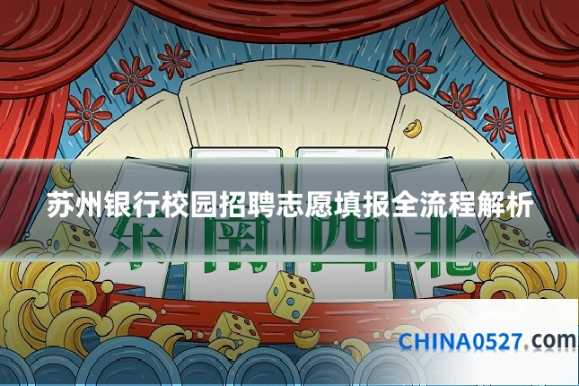 苏州银行校园招聘志愿填报全流程解析