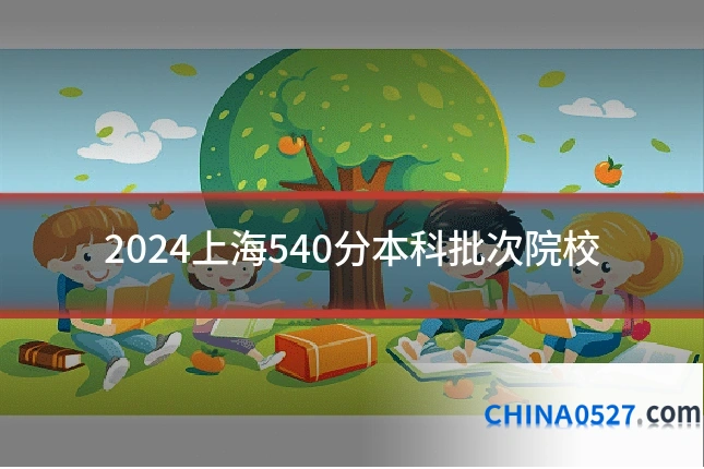 2024上海540分本科批次院校