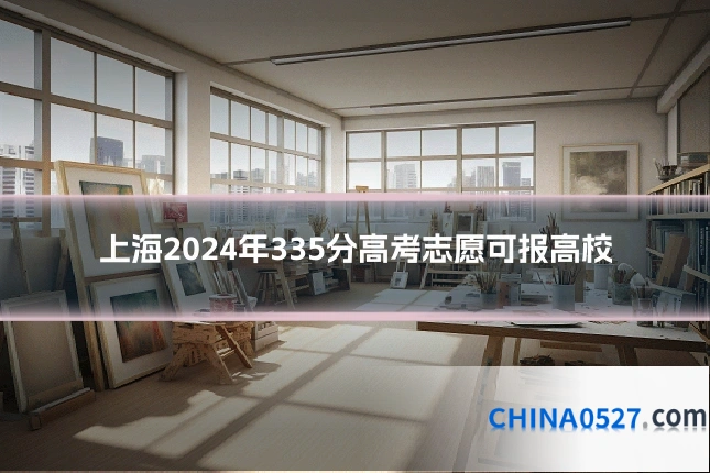 上海2024年335分高考志愿可报高校