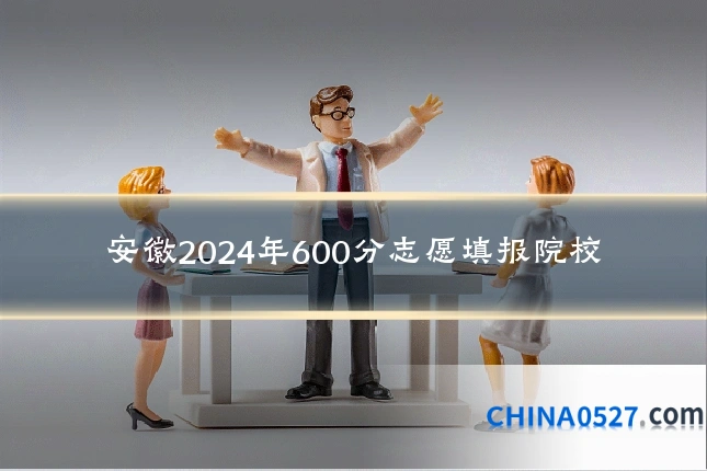 安徽2024年600分志愿填报院校