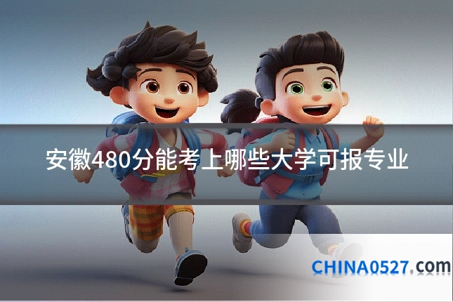 安徽480分能考上哪些大学可报专业